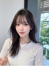 ノイズオオサカ 梅田店(NOISM OSAKA) 小顔外ハネミディアムアッシュ20代30代40代くびれミディ韓国ヘア