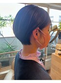 耳掛けショートボブ