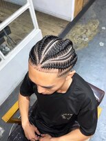 ヘアサロン エフ 渋谷(F)&nbsp;地毛コーンロウ＃特殊ヘア＃ブラックヘア