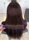 美髪矯正/髪質改善/縮毛矯正/ボルドー/艶髪/美髪ストレート