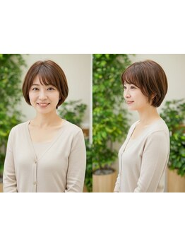 ＜大人女性のショートスタイル＞清潔感のある大人のショートで、毎朝のスタイリングが驚くほど楽に♪