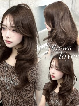 アイシー 表参道(ICY) 透明感ミルクブラウン×レイヤーカット