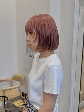 ケシキ大名(keshiki) くすみピンクでつくる艶ボブ/YUKA