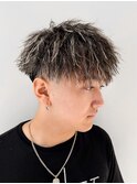 ツイストマッシュホワイトメッシュパイルツイストパーマ