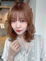 アルバム 銀座(ALBUM GINZA)&nbsp;顔周りレイヤー韓国ヘアくびれミディミディアム_F1091