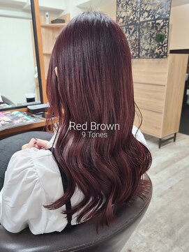 レッドブラウン/ローズピンク/ブリーチなしカラー