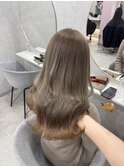 ブリーチ1回~ミルクティーグレージュカラー♪/ケアブリーチ