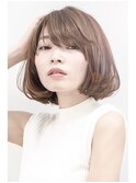 【CYNDY WATARU】ツヤ感が決め手!ブラウンベージュスリークボブ!