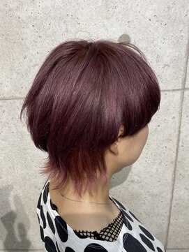 ヘアサロン ドットプラス 町田店(dot. plus) マッシュウルフ×ピンク×裾カラー