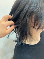 ノチ(Noci)&nbsp;【和田寧々】インナーカラー/グレー/エメラルドグリーン