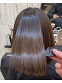 髪質改善ストレート×アッシュベージュ