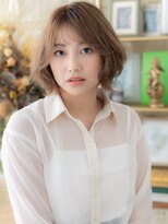 カバーヘアアンドスパ ブリス 浦和(COVER HAIR&SPA bliss)&nbsp;アシンメトリー透け感外国人風Aラインボブa浦和20代30代40代