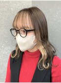 前髪インナーカラー/イヤリングカラー/渋谷