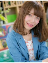 カバーヘア イヴ 戸頭店(COVER HAIR EVE)&nbsp;ベビーバング暖色系カラーくせ毛風ストカールc5戸頭20代30代40代