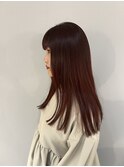 《緑橋/城東区/女性サロン》ぷつっとロング×レッドカラー