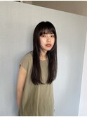 レイヤーロング/顔周りカット/前髪カット