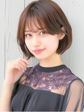 クラン 岡本(Chlan) ナチュラルな大人ボブ×秋色ショコラブラウン