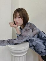 アクト(ACT) 切りっぱなしボブ/顔周りレイヤー/ベージュカラー