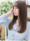 大人可愛い艶髪韓国風こなれストレートロングc6戸頭20代30代40代