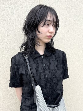 ラロ(raro) ゆるめカールのミディアムウルフ◎