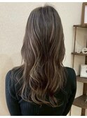 大人可愛い20代30代細めハイライト＊マロンベージュ＊艶髪ロング