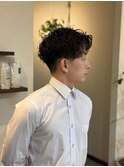ツーブロックマッシュ×ツイストスパイラルパーマ