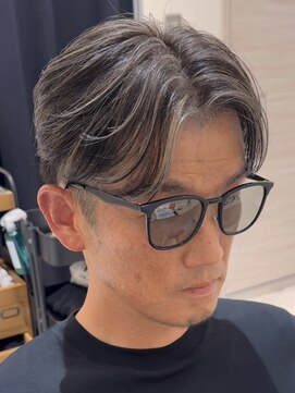 バース 梅田中崎町店(BIRTH) 50代40代白髪ぼかしシルバーメッシュバレイヤージュ