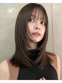 ココアベージュ/オリーブグレー/小顔/黒髪[立川/髪質改善]