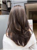 ハイレイヤーレイヤーカットブリーチ無しカラー顔周り韓国