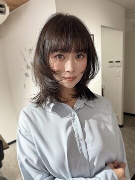 エトワ 中央店(etoi) 大分ミディアムレイヤー韓国ヘアくびれスタイル顔まわりカット