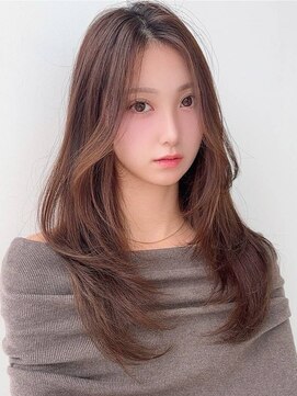 NYLON. 門田店【ナイロン】【8月1日オープン（予定）】 《NYLON.》韓国風小顔レイヤーカット×ベージュブラウン