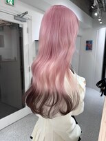 ペレ 原宿(PELE) ダークパープルナチュラルショート夏のヘアアレンジ原宿