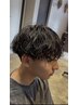 カット＋シャドウパーマ＋眉Wax＋鼻毛Wax
