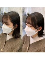 ロンドアヴァントゥス 池袋(Lond aventus)&nbsp;小顔前髪カット、サイドバング、フェミニン、ミディアムヘア