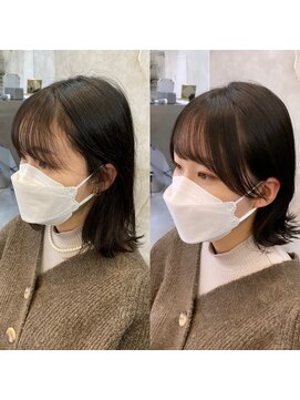 ロンドアヴァントゥス 池袋(Lond aventus) 小顔前髪カット、サイドバング、フェミニン、ミディアムヘア