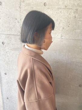 ヘアーズ ボウ トータルビューティー(hair's BEAU total beauty) 切りっぱなしボブ×インナーカラー