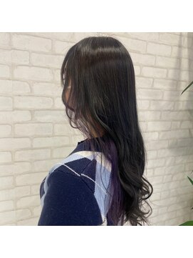 ビスイル 秋葉原店(Vis ill) 10代20代/インナーカラー/レイヤーカット/バイオレット/波巻き