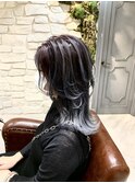 束感綺麗なバイオレットグレーのグラデーション
