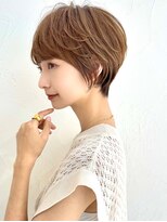 30代、40代/丸みくびれショートボブ×白髪染めハイライト/大宮