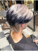 エンドカラーがかっこいいメンズウルフ  メンズハイトーン