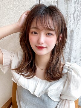 アフロートフクオカ(AFLOAT FUKUOKA) 【NEW OPEN】小顔前髪あり後れ毛サイドバングメルティカラー