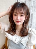 【NEW OPEN】小顔前髪あり後れ毛サイドバングメルティカラー