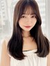 カット+ケアカラー+髪質改善プラチナストレート+オージュアTR+リファUFB　
