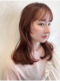 顔まわりレイヤー○コーラルベージュ