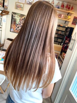 ヘア メイク ココ(hair make coco) ロングストレート★シフォンベージュ