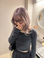 チャプター 問屋町(chapter)&nbsp;ケアブリーチラベンダーグレージュレイヤーカット韓国ヘア岡山