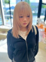 ヘアーザラブズラフズ オーガニカ 北九州(HAIR THE LOVES LAUGHS ORGANICA)&nbsp;ホワイトベージュ/レイヤーカット