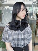 【ブリーチなし】ブルーブラック