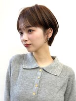 ミィ 浦和(mee) 透明感カラー ボブ 前髪 ショート カラー ブリーチ&ダブルカラー
