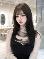 ノイズオオサカ 梅田店(NOISM OSAKA) 小顔外ハネミディアムアッシュ20代30代40代くびれミディ韓国ヘア
